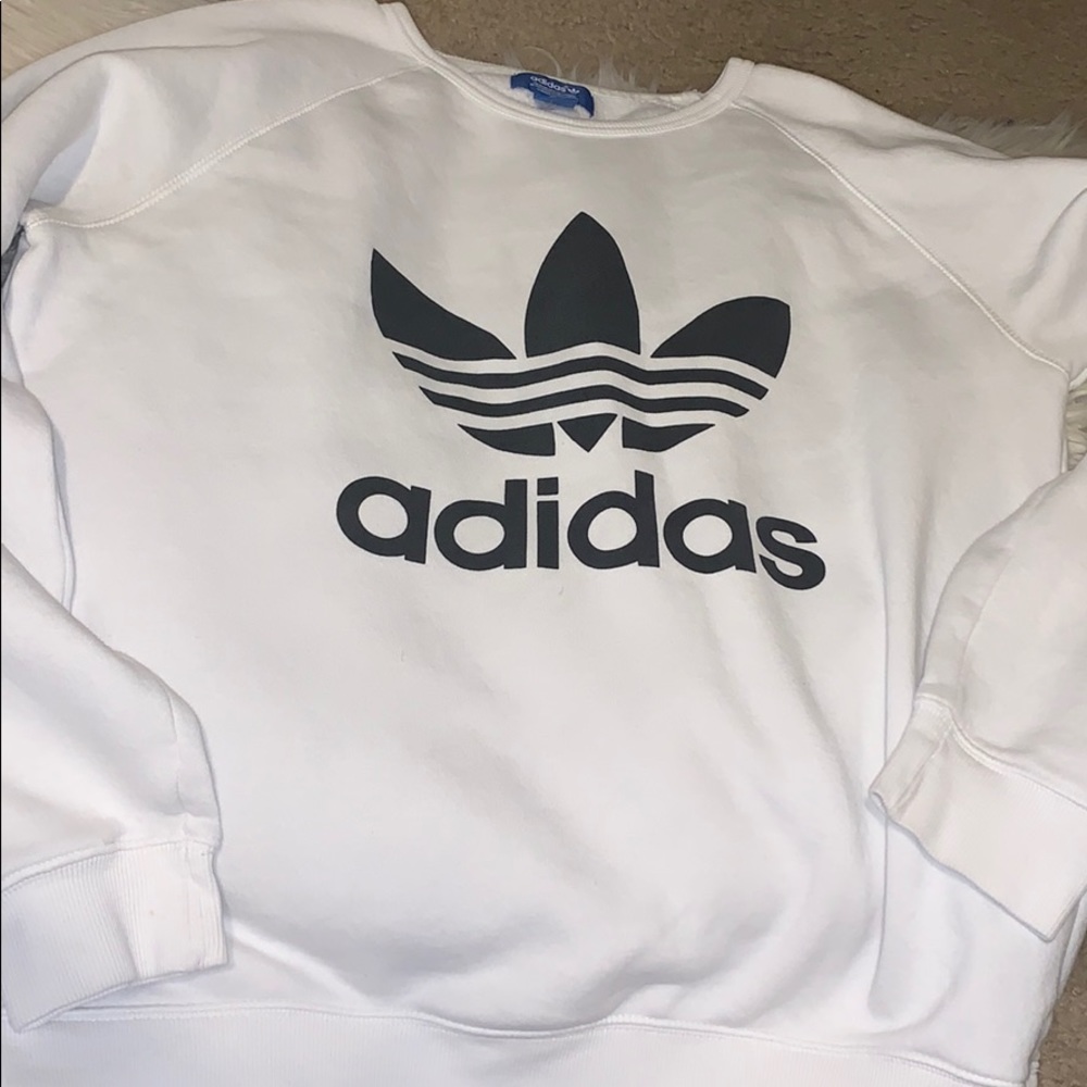 White Adidas Sweatshirt